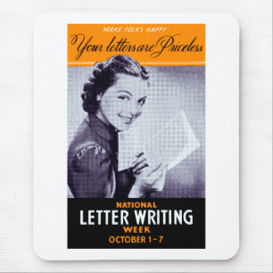 Vintage Brev Writing Musmatta