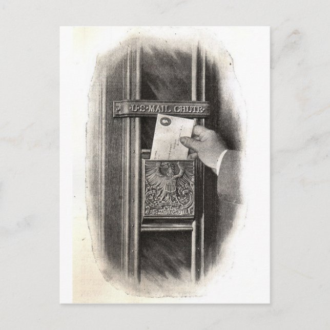 Vintage brevlåda vykort (Framsida)