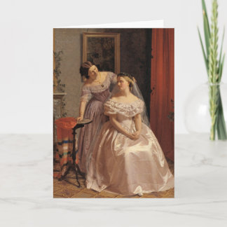 Vintage Bride, Bridesmaid, Maid of honor Card Inbjudan