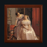 Vintage Bride, Bridesmaid, Maid of honor Gift Smyckeskrin<br><div class="desc">Det här objektet innehåller en 1859-målning med titeln "Bruden Syeckkkes af sin veninde", eller på engelska "The Bride is Embellnäringsed by her girl kompis" av Henrik Olrik. Det skulle göra en underbar Bridesmaid eller Maid of honor present. Gör också en underbarare gåva till en brud från en syster, brud eller...</div>