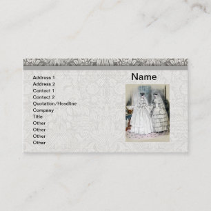 Vintage Bride Bröllop Dress Visitkort