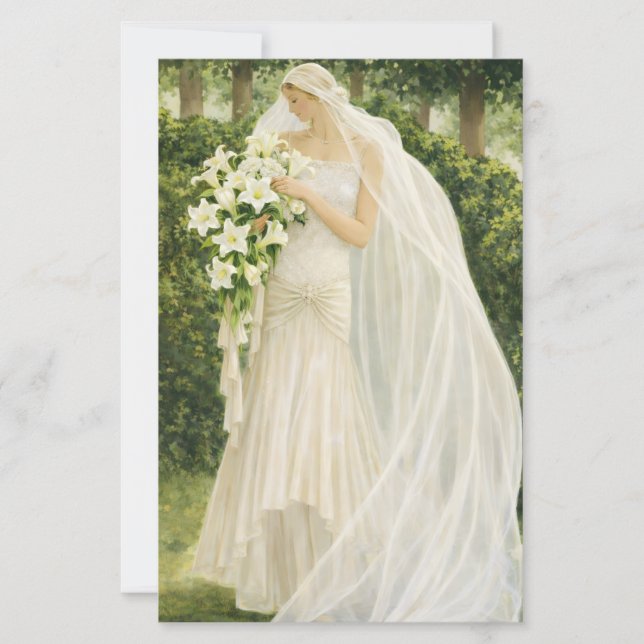 Vintage Bride budget invitation (Framsida)