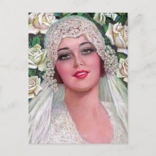 Vintage Bride med Ro Vykort