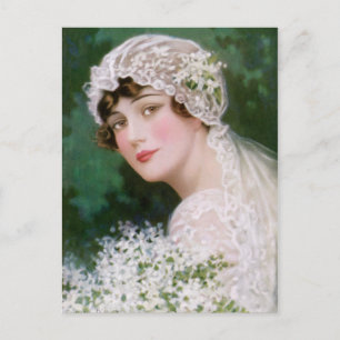 Vintage Bride Vykort