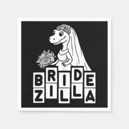 Vintage Bridezilla Bröllop Bachelorette Pappersservett