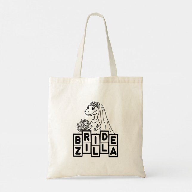 Vintage Bridezilla Bröllop Senterung  Tygkasse (Baksida)
