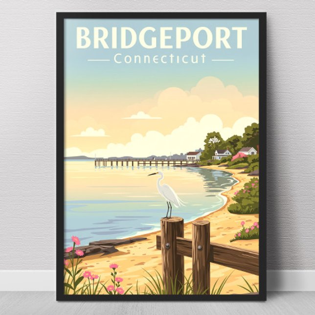Vintage Bridgeport Connecticut Poster (Skapare uppladdad)