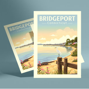 Vintage Bridgeport Connecticut Vykort