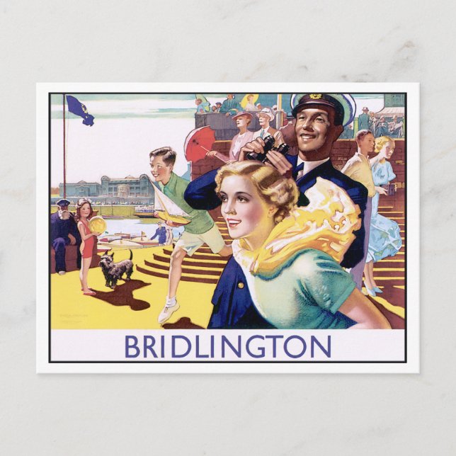 Vintage Bridlington Vykort (Framsida)
