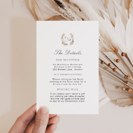 Vintage Brinnad Orange Garden Wedding Information Tilläggskort