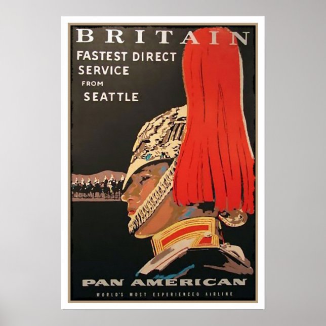 Vintage Britain Royal Guard UK Travel Poster (Framsidan)