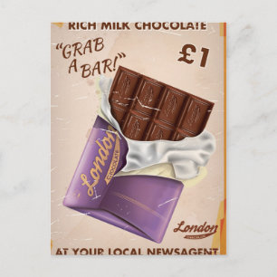 Vintage British Chocolate Advert. Vykort