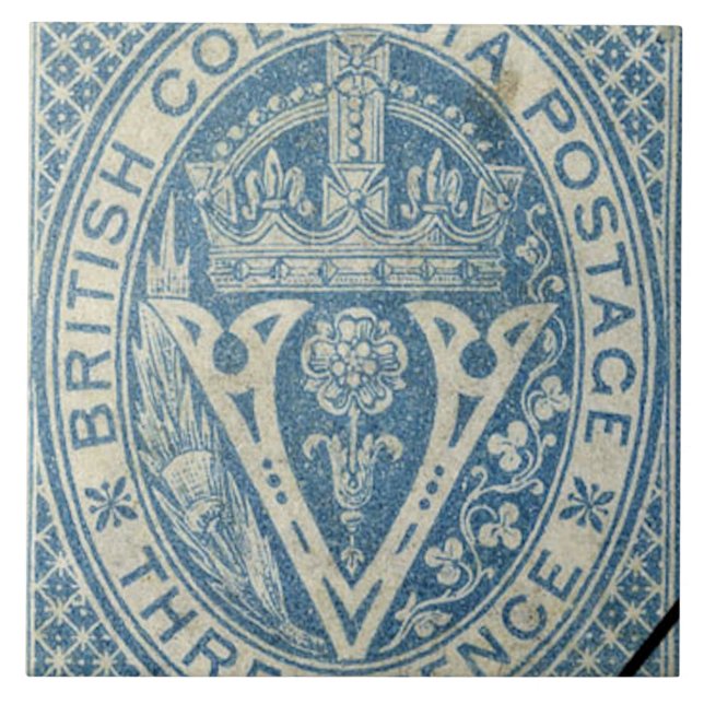 Vintage British Columbia Ceramic Tile Kakelplatta (Framsidan)