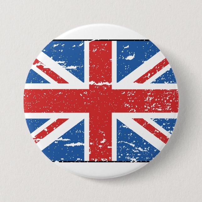 Vintage British Flagga Knapp (Framsida)