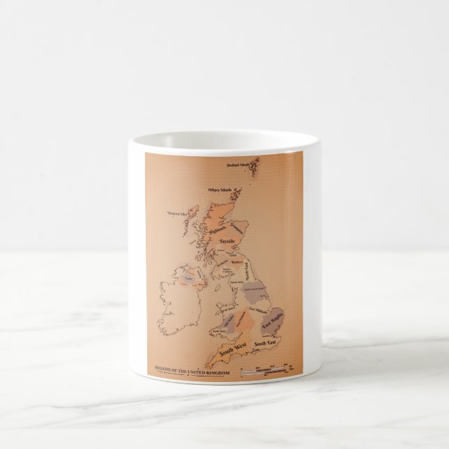 Vintage British Isles Shipping Forecast Kaffemugg (Center)