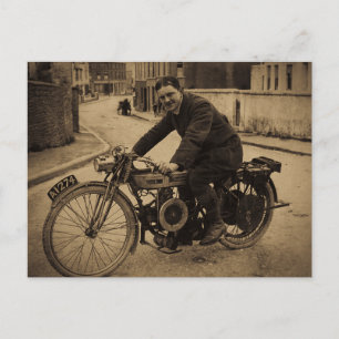 Vintage British Motorcle Tidigt 1900-talet Vykort