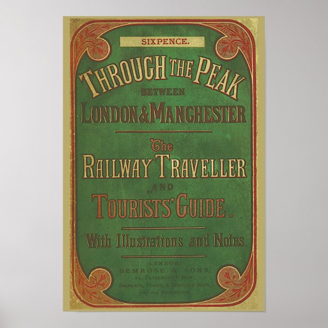 Vintage British Railway Travel Guide Poster (Framsidan)