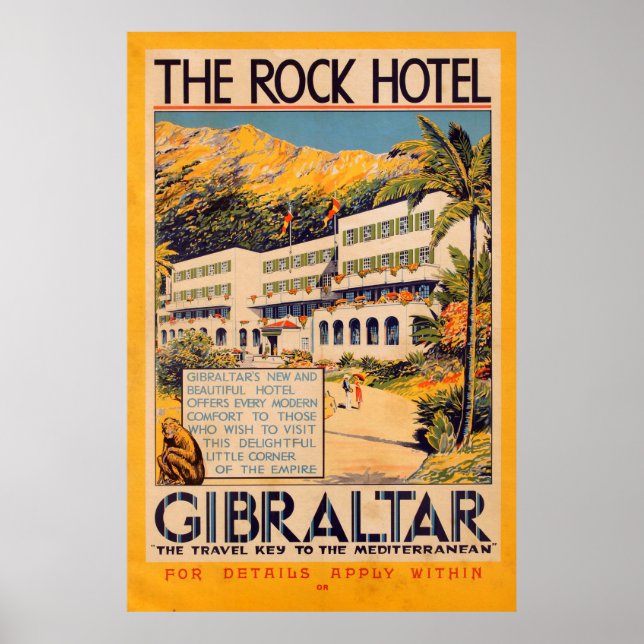Vintage British The Sten Hotel Travel Poster (Framsidan)