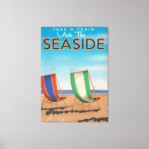 Vintage British Travel Seaside poster. Canvastryck