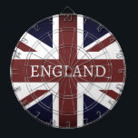 Vintage British Union Jack flagga anpassningsbar d Darttavla<br><div class="desc">Vintage British Union Jack flagga anpassningsbar dartboard. Patriotisk design med faded UK flagga of United Kingdom, Underbar Britain, England.</div>