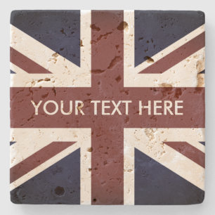 Vintage British Union Jack flagga anpassningsbar t Stenunderlägg