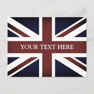 Vintage British Union Jack flagga vykort