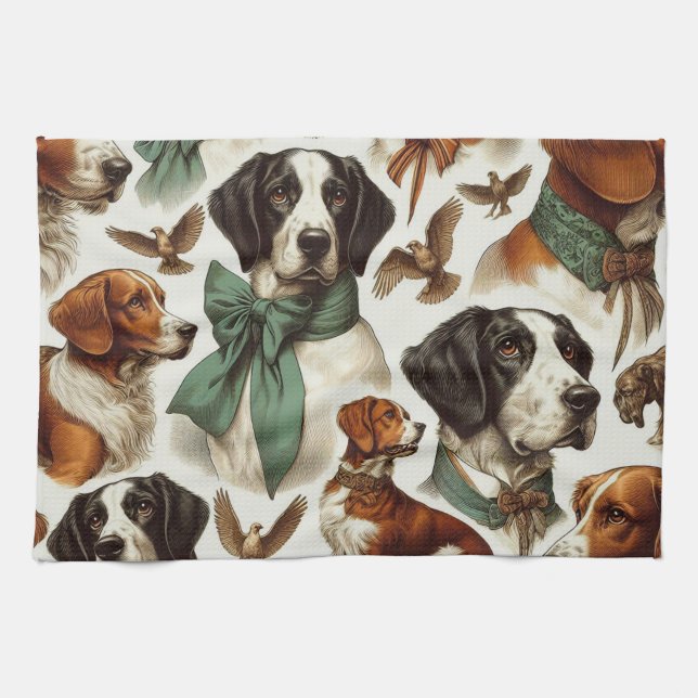 Vintage Brittany Seamless Kökshandduk (Horisontell)