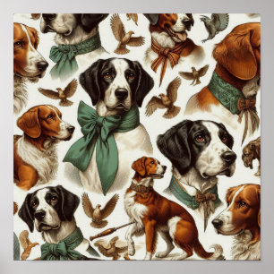 Vintage Brittany Seamless Poster