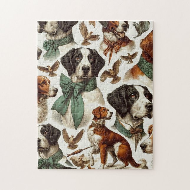 Vintage Brittany Seamless Pussel (Vertikal)