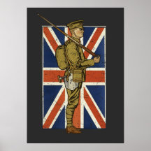 Vintage brittisk flagg soldat