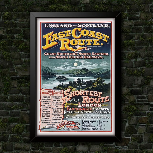 Vintage brittisk järnvägsnät reklam poster (Skapare uppladdad)