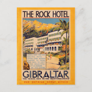 Vintage brittiskt The Rock Hotel resepostkort Vykort