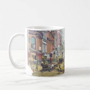 Vintage Broadway, NYC (1880-tal) Kaffemugg