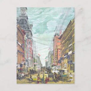 Vintage Broadway, NYC (1880-tal) Vykort
