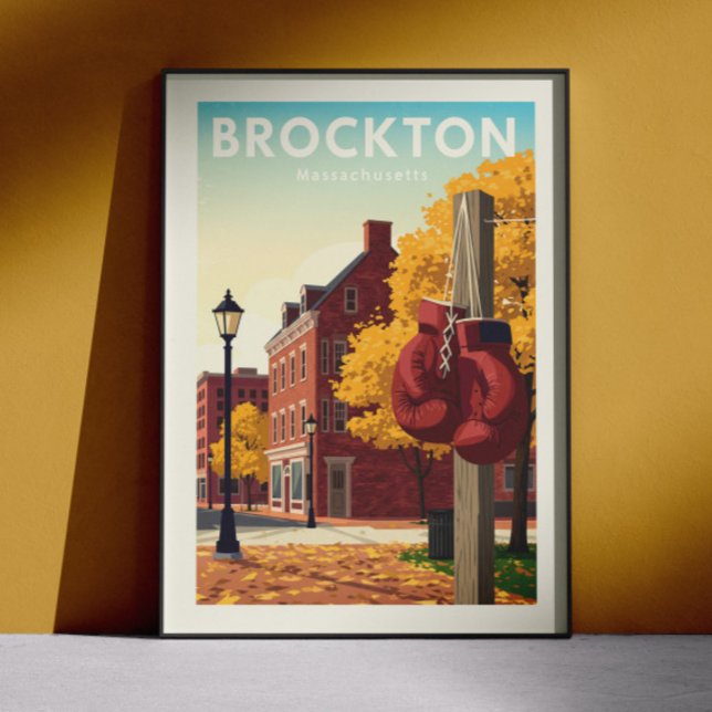 Vintage Brockton Massachusetts Poster (Skapare uppladdad)
