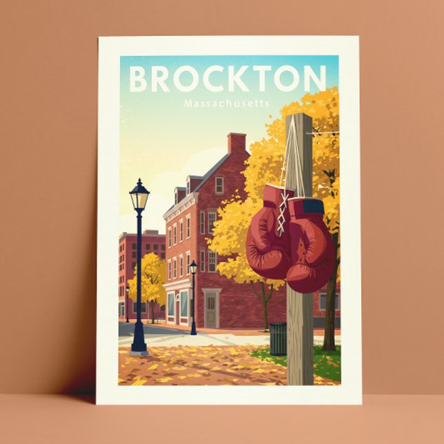Vintage Brockton Massachusetts Vykort (Skapare uppladdad)