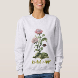 Vintage Broderad Vildblomsdesign T Shirt