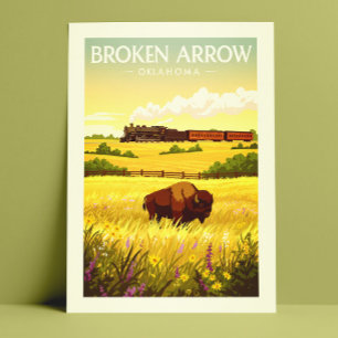 Vintage Broken Arrow Oklahoma Vykort