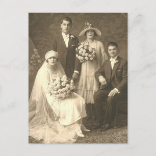 Vintage bröllop (11) vykort