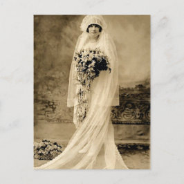 Vintage bröllop A Bride Vykort