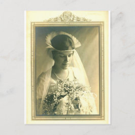 Vintage bröllop A Bride Vykort