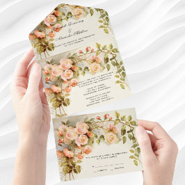 Vintage bröllop Antique Garden Ro Flowers Blommigt