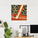 Vintage bröllop, Art Deco Bride och Groom Newlyows Poster<br><div class="desc">Vintage illustration av kärlek och romantik art deco-designen med ett par som gifta sig i en kyrka med gästerna som sitter på ceremonin i giftermål. Mannen bär en formell tuxedo och kvinnan bär en traditionell vit gåva med en lång slöja som springa ner i Aisle. Möhippan påminner oss om en...</div>