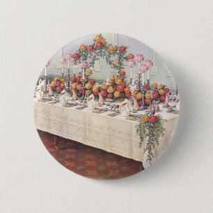 Vintage bröllop Banquet Bord Knapp
