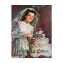 Vintage bröllop, Bride Cending of Bröllop Cake