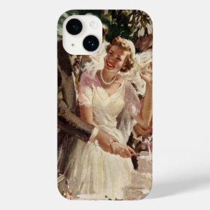 Vintage bröllop Bride Groom Newlyweds Klipp ut kum