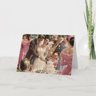 Vintage bröllop Bride Groom Newlyweds Klipp ut kum Kort