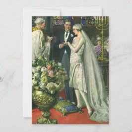 Vintage bröllop, Bride och Groom med Menorah