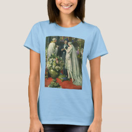 Vintage bröllop, Bride och Groom med Menorah T Shirt