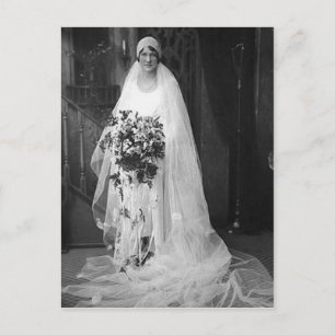 Vintage bröllop Bride Vykort